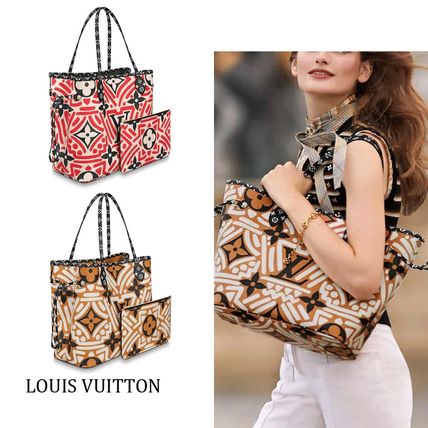 Louis Vuitton NEVERFULL 2020 21AW Monogram Casual Style Calfskin Canvas A4 2WAY Leather M56584 M56583 