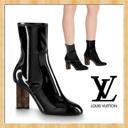 Louis Vuitton 2019 20AW Plain Leather Ankle  Booties Boots 1A5BWE 1A5BWD 