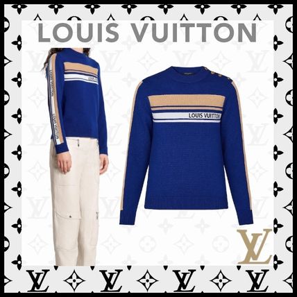 Louis Vuitton 2019 SS Crew Neck Short Casual Style Cashmere Long Sleeves Plain 1A5K00 1A5JZZ 1A5JZY 
