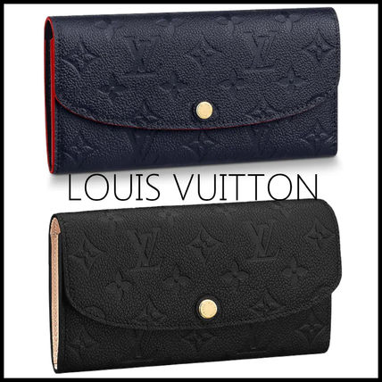 Louis Vuitton PORTEFEUILLE EMILIE Monogram Unisex Leather Folding Wallet Logo Long Wallets M62369 M69417 