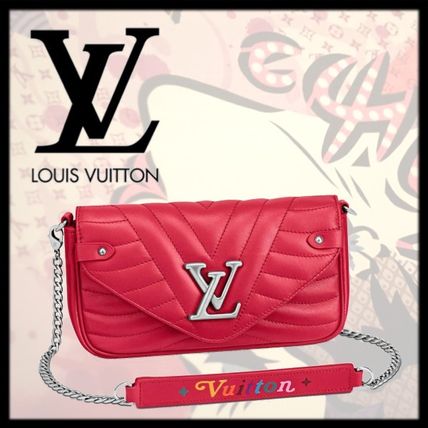 Louis Vuitton 2020 21AW Chain Plain Leather Chain Wallet Logo Accessories M63956 