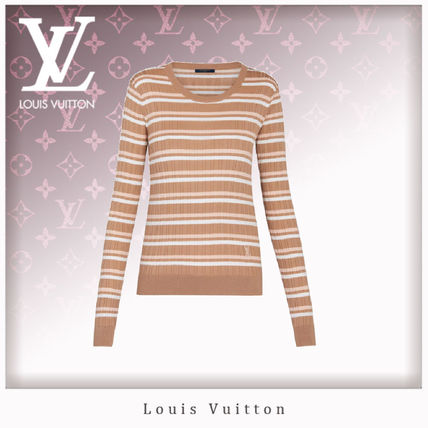 Louis Vuitton 2020 Cruise Crew Neck Stripes Casual Style Wool Long Sleeves