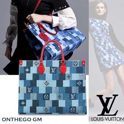 Louis Vuitton MONOGRAM 2020 SS Monogram Casual Style Denim Blended Fabrics Leather 