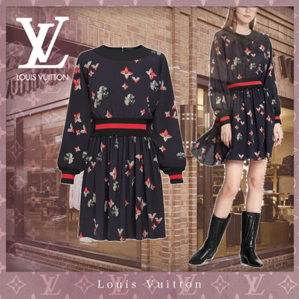 Louis Vuitton 2020 21AW 20FW Louis Vuitton EXCLUSIVE FLORAL PRINT MINI DRESS