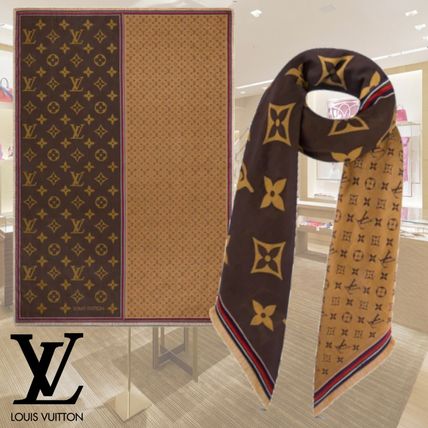 Louis Vuitton MONOGRAM 2020 21AW Monogram Unisex Blended Fabrics Cotton Fringes Logo M76366 