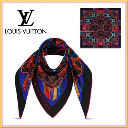 Louis Vuitton Silk Knit  Fur Scarves M73879 