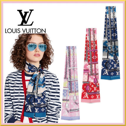 Louis Vuitton MONOGRAM Monogram Silk Tie dye Knit  Fur Scarves M76186 M76103 M76102 