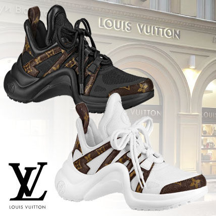 Louis Vuitton MONOGRAM 2018 SS Monogram Rubber Sole Leather Low Top Sneakers 