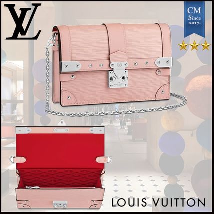 Louis Vuitton EPI 2020 SS 2WAY Chain Leather Crossbody Logo Shoulder Bags 