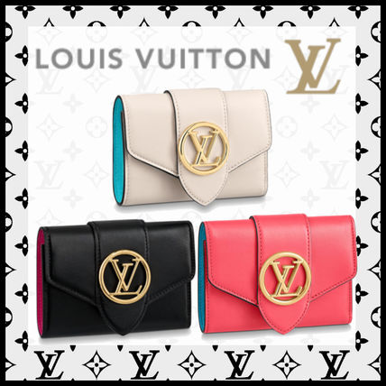 Louis Vuitton PONT NEUF 2020 21AW Plain Leather Folding Wallet Small Wallet Logo M69175 M69177 M69176 