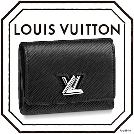 Louis Vuitton EPI 2020 SS Unisex Plain Leather Folding Wallet Small Wallet Logo M63322 