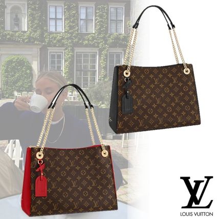 Louis Vuitton MONOGRAM 2020 SS Monogram Calfskin Canvas A4 Logo Totes M43773 M43772 