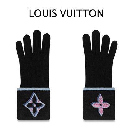 Louis Vuitton 2020 21AW Wool Plain Logo Gloves Gloves M73905 