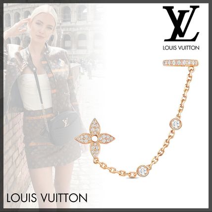 Louis Vuitton Idylle Blossom Mono Chain Earrings Pink Gold And Diamonds Q96836 