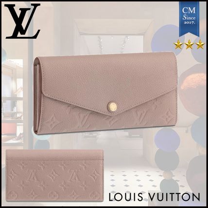 Louis Vuitton SARAH 2020 SS Monogram Leather Logo Long Wallets 
