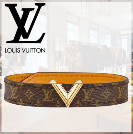 Louis Vuitton Bangles Casual Style Leather Elegant Style Bracelets 