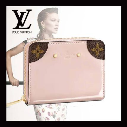 Louis Vuitton VENICE Monogram Leather Long Wallet Logo Coin Cases 