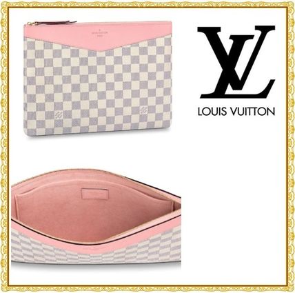 Louis Vuitton DAMIER AZUR 2019 20AW Unisex Leather Pouches  Cosmetic Bags 