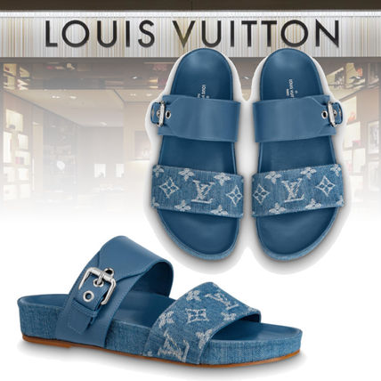Louis Vuitton MONOGRAM EMPREINTE 2020 SS Bom Dia Flat Mule 1A7RBZ 