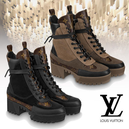 Louis Vuitton MONOGRAM Monogram Rubber Sole Leather Logo Boots Boots 1A4XYG 1A4XY1 