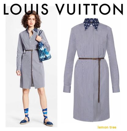 Louis Vuitton 2020 SS Monogram Cotton Shirt Dresses Dresses 1A7SET 