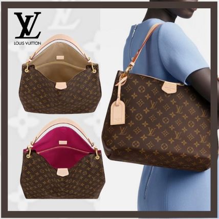 Louis Vuitton MONOGRAM 2020 21AW Monogram Leather Logo Totes M43703 M43704 