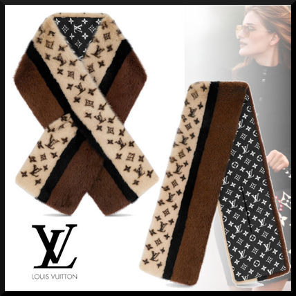 Louis Vuitton MONOGRAM 2020 21AW Monogram Silk Blended Fabrics Bi color Plain Logo M76165 