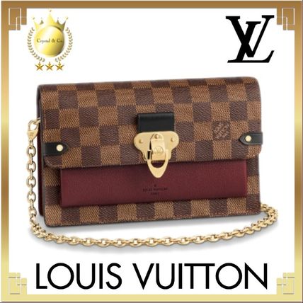 Louis Vuitton DAMIER 2020 SS Monogram Casual Style Canvas Bag in Bag 2WAY Bi color Chain 
