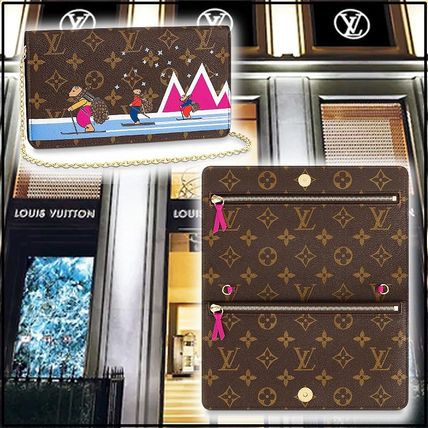 Louis Vuitton 2019 20AW 2019 20AW WEEKEND POCHETTE brown clutches M63857 