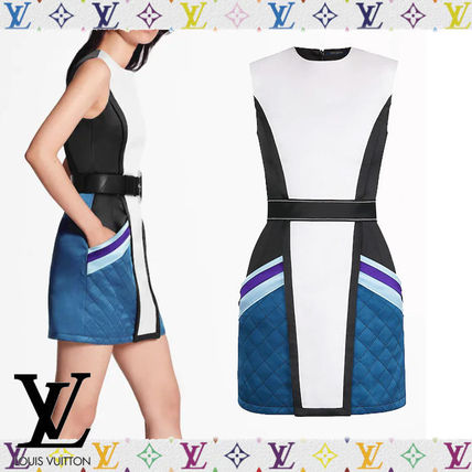 Louis Vuitton 2020 SS Sleeveless Graphic Quilted Dress 1A62KR 