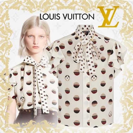 Louis Vuitton MONOGRAM Monogram Silk Sleeveless Short Sleeves Logo 