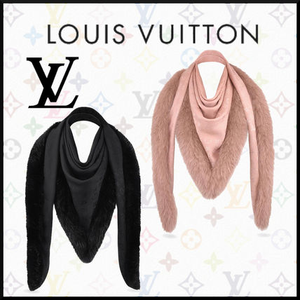 Louis Vuitton Monogram V Fur Shawl M78698 M78699 
