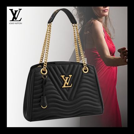 Louis Vuitton Plain Elegant Style Formal Style Logo Totes 