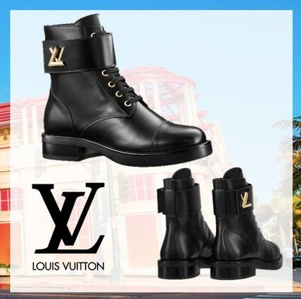 Louis Vuitton Rubber Sole Leather Logo Boots Boots 1A1IXQ 
