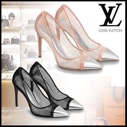 Louis Vuitton 2020 SS Casual Style Blended Fabrics Leather Pin Heels Party Style 1A7S09 1A7RZU 