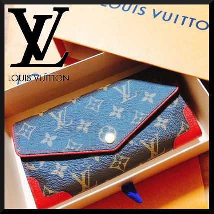 Louis Vuitton PORTEFEUILLE SARAH 2020 21AW Monogram Canvas Leather Logo Long Wallets M61184 