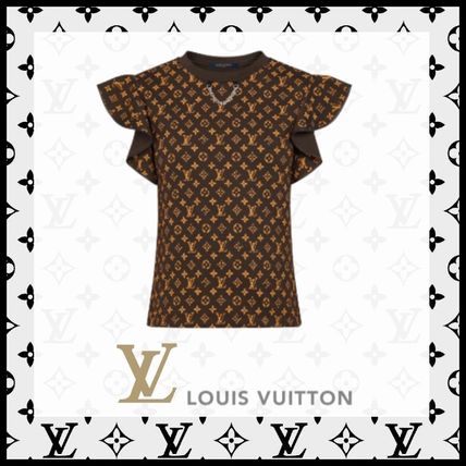 Louis Vuitton 2020 21AW Flounce Sleeve Monogram Top 1A84A7 