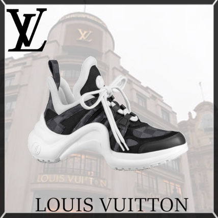 Louis Vuitton DAMIER 2020 SS Leather Low Top Sneakers 1A5SUC 