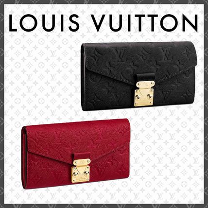 Louis Vuitton MONOGRAM EMPREINTE 2020 SS Monogram Blended Fabrics Plain Leather Long Wallets M63728 M62458 