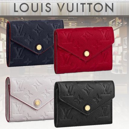 Louis Vuitton Monogram Leather Folding Wallet Small Wallet Logo Coin Cases 