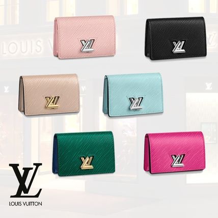 Louis Vuitton TWIST Plain Leather Logo Card Holders