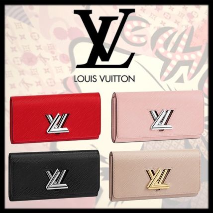 Louis Vuitton TWIST 2020 21AW Plain Leather Folding Wallet Logo Long Wallets M61178 M61179 M67510 M68309 