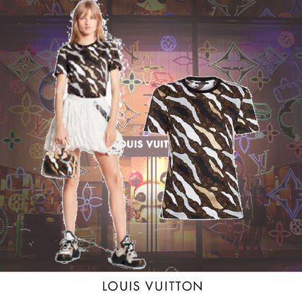 Louis Vuitton MONOGRAM 2020 SS Crew Neck Camouflage Monogram Unisex Collaboration Cotton 