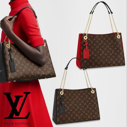 Louis Vuitton MONOGRAM Monogram Casual Style Calfskin Canvas Blended Fabrics A4 