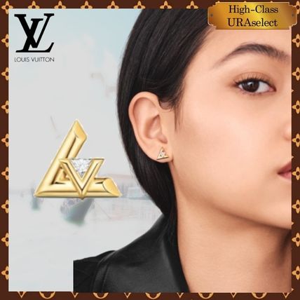 Louis Vuitton 2020 21AW Party Style 18K Gold Elegant Style Earrings Q96969 