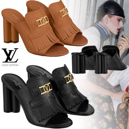 Louis Vuitton 2020 SS Open Toe Casual Style Street Style Bi color Plain Leather 1A85WX 1A85V9 