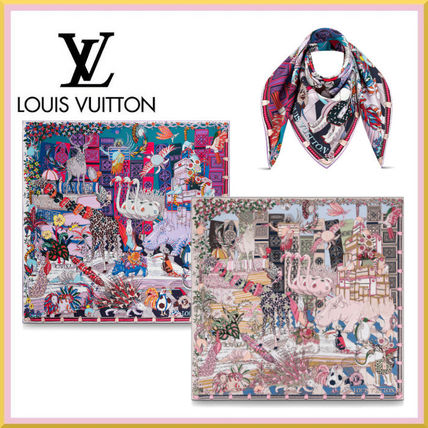 Louis Vuitton Silk Lightweight Scarves  Shawls M76405 M76404 