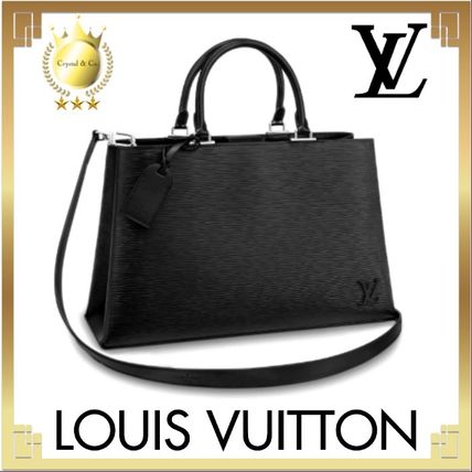 Louis Vuitton EPI 2020 SS Casual Style A4 2WAY Bi color Plain Leather Office Style 