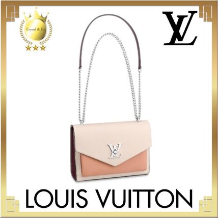Louis Vuitton LOCKME 2019 SS Casual Style Calfskin 2WAY Bi color Chain Plain Leather 