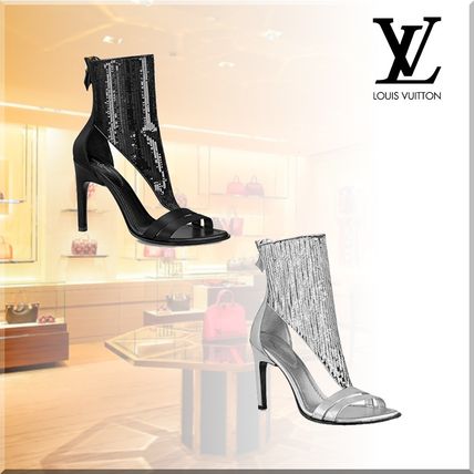 Louis Vuitton Monogram Pin Heels Party Style Elegant Style Heeled Sandals